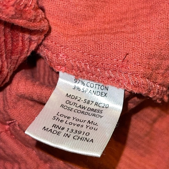 Show Me Your MuMu Red Corduroy dress - Picture 14 of 14